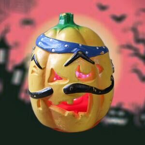 Vintage 2004 Jakks Pacific Pirate Pumpkin Fiber Optic Color Changing Lights RARE